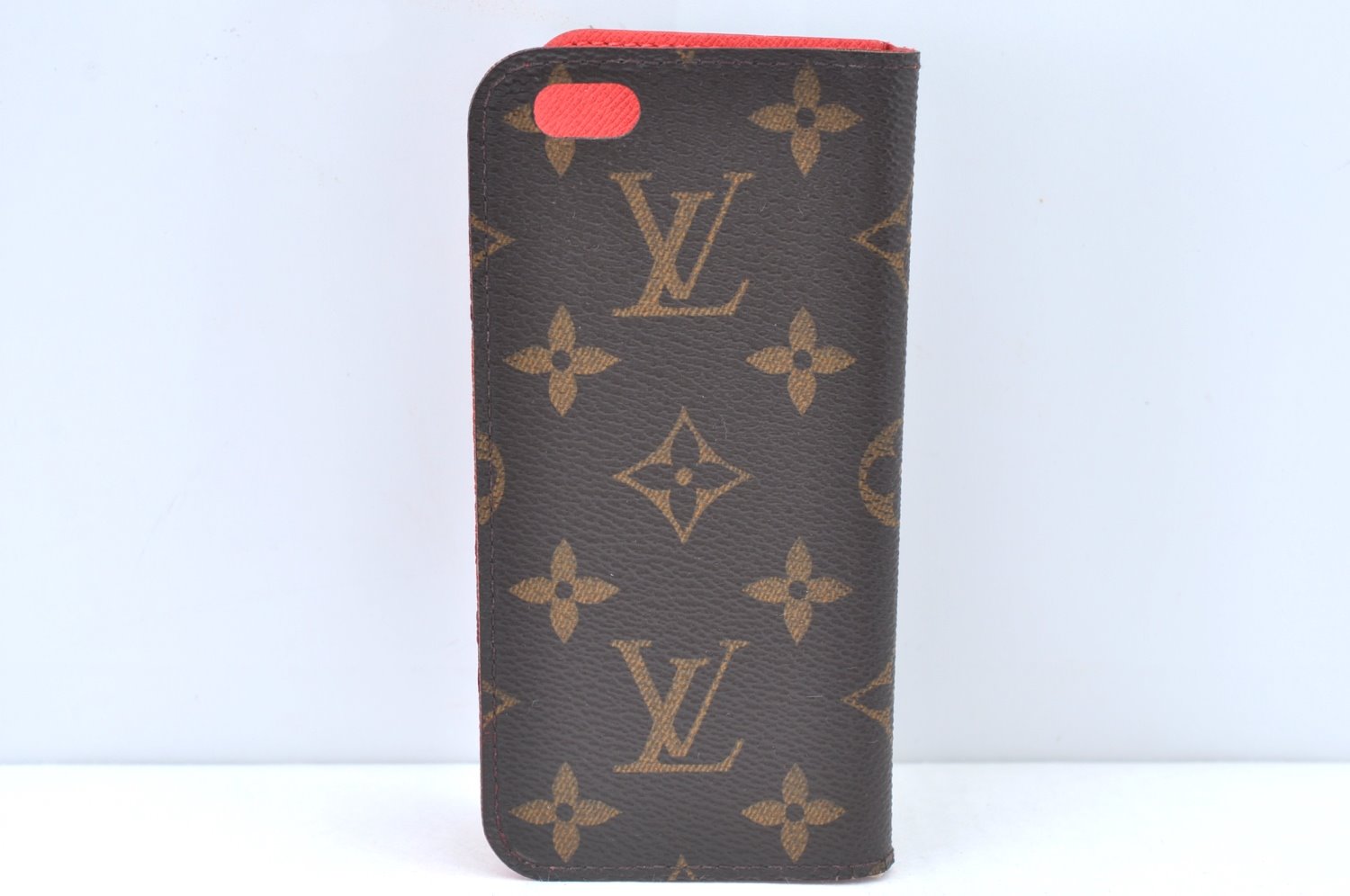 Authentic Louis Vuitton Monogram Folio Iphone 6 Case Red M61616 LV K6058