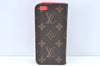 Authentic Louis Vuitton Monogram Folio Iphone 6 Case Red M61616 LV K6058