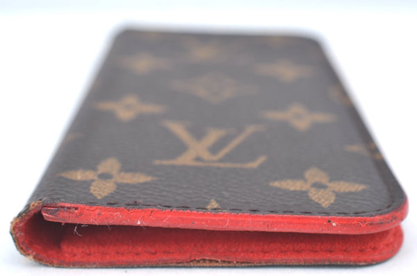 Authentic Louis Vuitton Monogram Folio Iphone 6 Case Red M61616 LV K6058