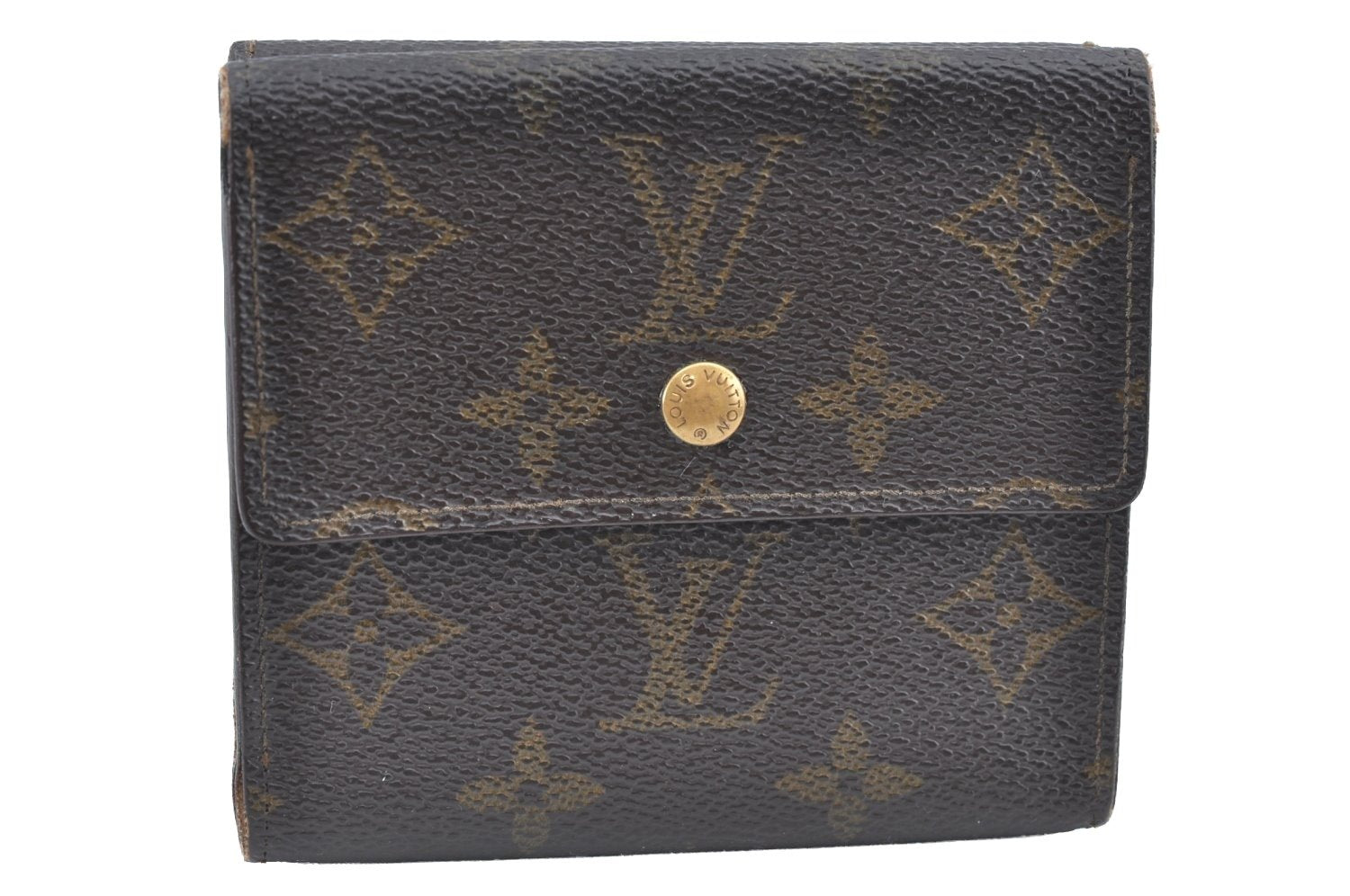 Authentic Louis Vuitton Monogram M61652 Porte Monnaie Billet Carte Credit K6059