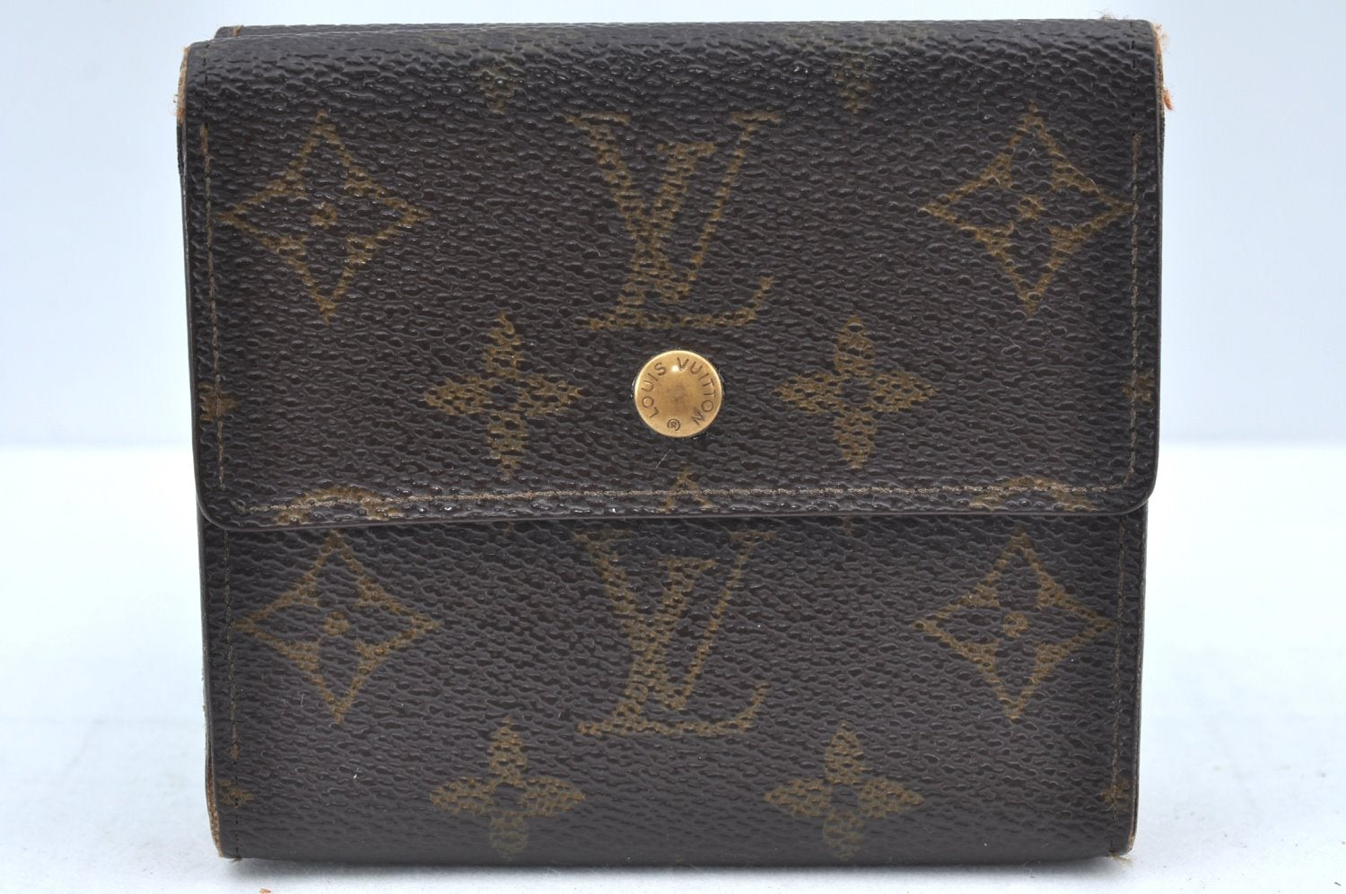 Authentic Louis Vuitton Monogram M61652 Porte Monnaie Billet Carte Credit K6059