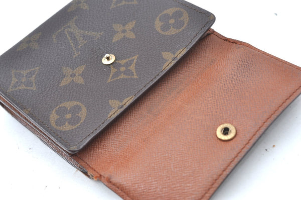 Authentic Louis Vuitton Monogram M61652 Porte Monnaie Billet Carte Credit K6059