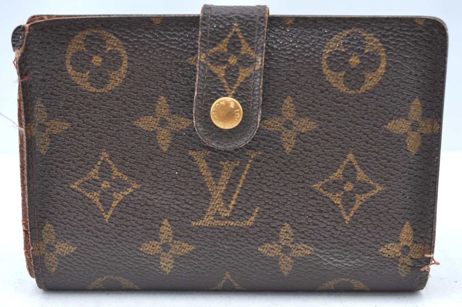 Auth Louis Vuitton Monogram Porte Monnaie Billets Viennois M61663 Wallet K6061