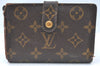 Auth Louis Vuitton Monogram Porte Monnaie Billets Viennois M61663 Wallet K6061