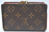 Auth Louis Vuitton Monogram Porte Monnaie Billets Viennois M61663 Wallet K6061