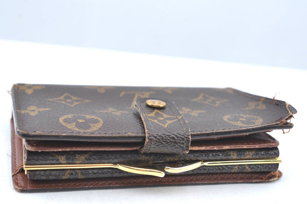 Auth Louis Vuitton Monogram Porte Monnaie Billets Viennois M61663 Wallet K6061