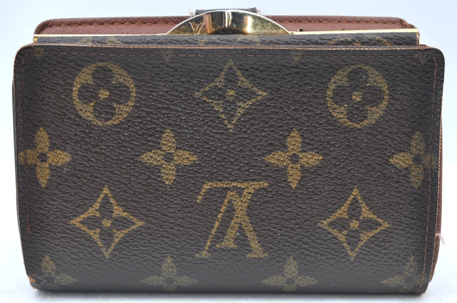 Auth Louis Vuitton Monogram Porte Monnaie Billets Viennois M61663 Wallet K6064