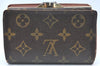 Auth Louis Vuitton Monogram Porte Monnaie Billets Viennois M61663 Wallet K6064