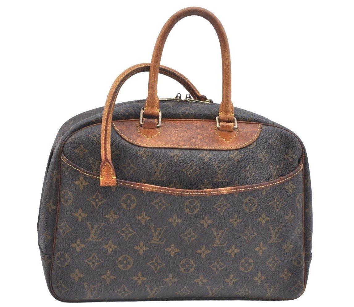 Authentic Louis Vuitton Monogram Deauville Hand Bag M47270 LV Junk K6065