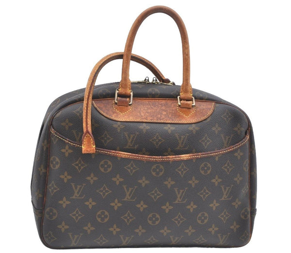 Authentic Louis Vuitton Monogram Deauville Hand Bag M47270 LV Junk K6065