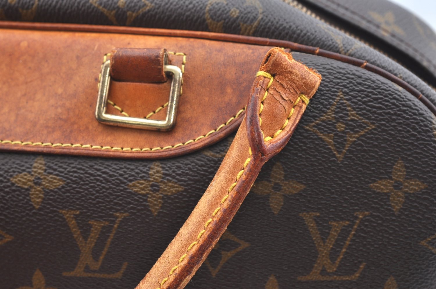 Authentic Louis Vuitton Monogram Deauville Hand Bag M47270 LV Junk K6065