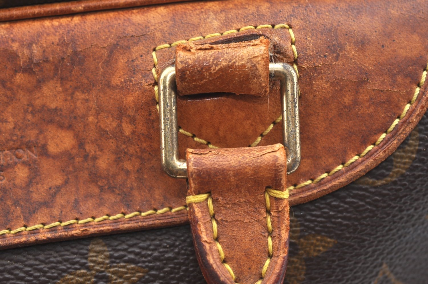 Authentic Louis Vuitton Monogram Deauville Hand Bag M47270 LV Junk K6065