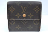 Authentic Louis Vuitton Monogram M61652 Porte Monnaie Billet Carte Credit K6066