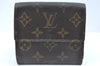 Authentic Louis Vuitton Monogram M61652 Porte Monnaie Billet Carte Credit K6066