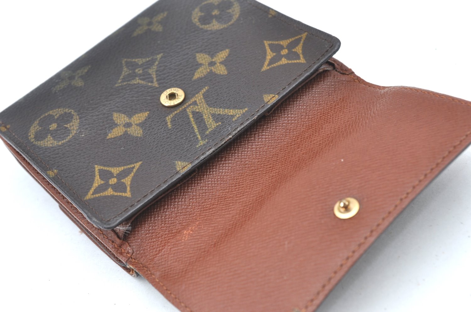 Authentic Louis Vuitton Monogram M61652 Porte Monnaie Billet Carte Credit K6066