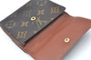 Authentic Louis Vuitton Monogram M61652 Porte Monnaie Billet Carte Credit K6066