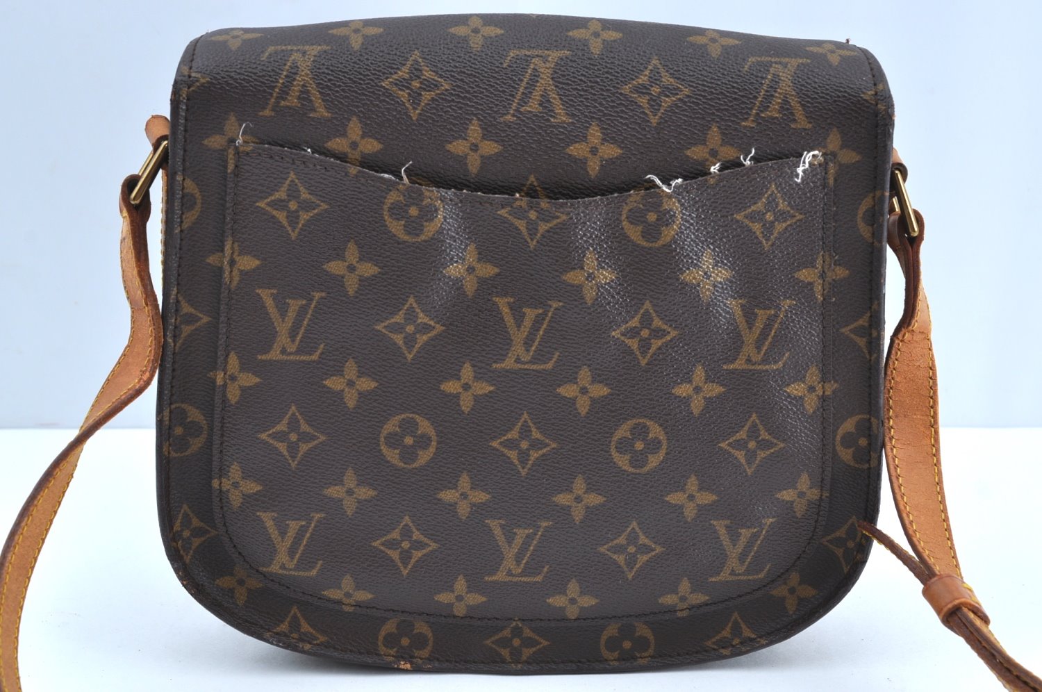 Authentic Louis Vuitton Monogram Saint Cloud GM M51242 Shoulder Cross Bag K6068