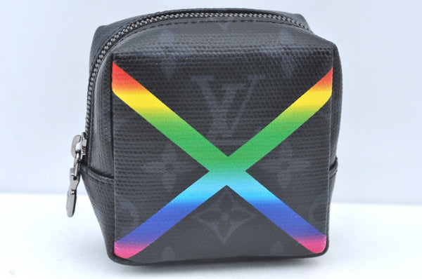 Auth Louis Vuitton Monogram Eclipse Rainbow Bijoux Sac Square MP2467 Pouch K6069
