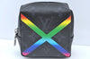 Auth Louis Vuitton Monogram Eclipse Rainbow Bijoux Sac Square MP2467 Pouch K6069