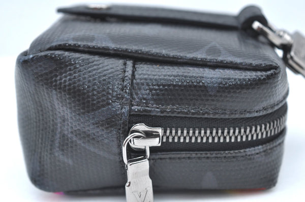 Auth Louis Vuitton Monogram Eclipse Rainbow Bijoux Sac Square MP2467 Pouch K6069