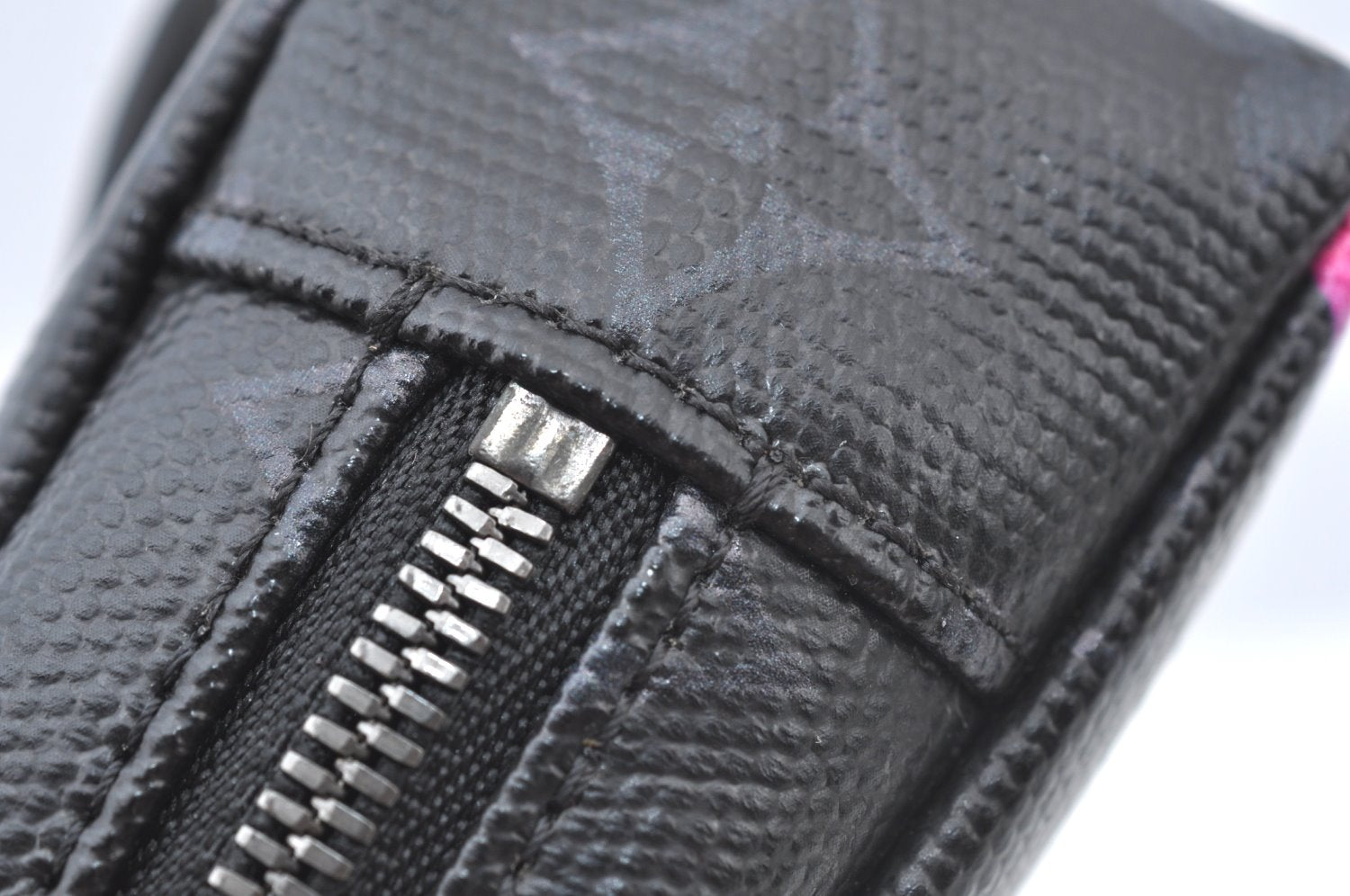 Auth Louis Vuitton Monogram Eclipse Rainbow Bijoux Sac Square MP2467 Pouch K6069