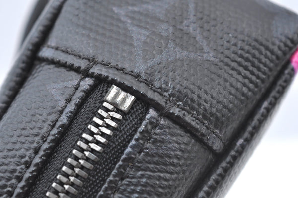 Auth Louis Vuitton Monogram Eclipse Rainbow Bijoux Sac Square MP2467 Pouch K6069