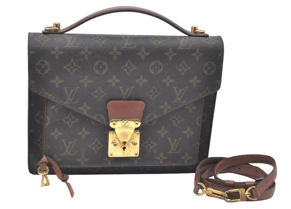 Authentic Louis Vuitton Monogram Monceau 2Way Shoulder Hand Bag M51185 LV K6072
