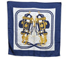 Authentic HERMES Carre 90 Scarf "BRIDES de GALA par" Silk Navy K6079