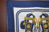 Authentic HERMES Carre 90 Scarf "BRIDES de GALA par" Silk Navy K6079