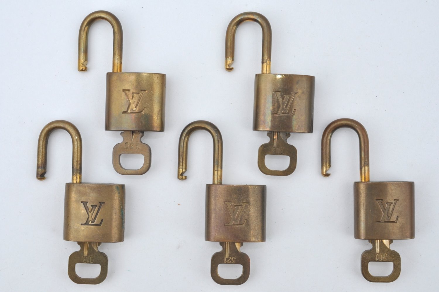 Authentic Louis Vuitton Padlock & Keys 10Set LV K6085