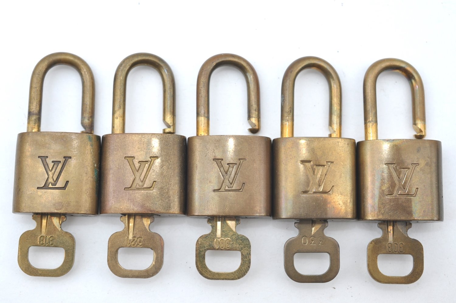 Authentic Louis Vuitton Padlock & Keys 10Set LV K6085