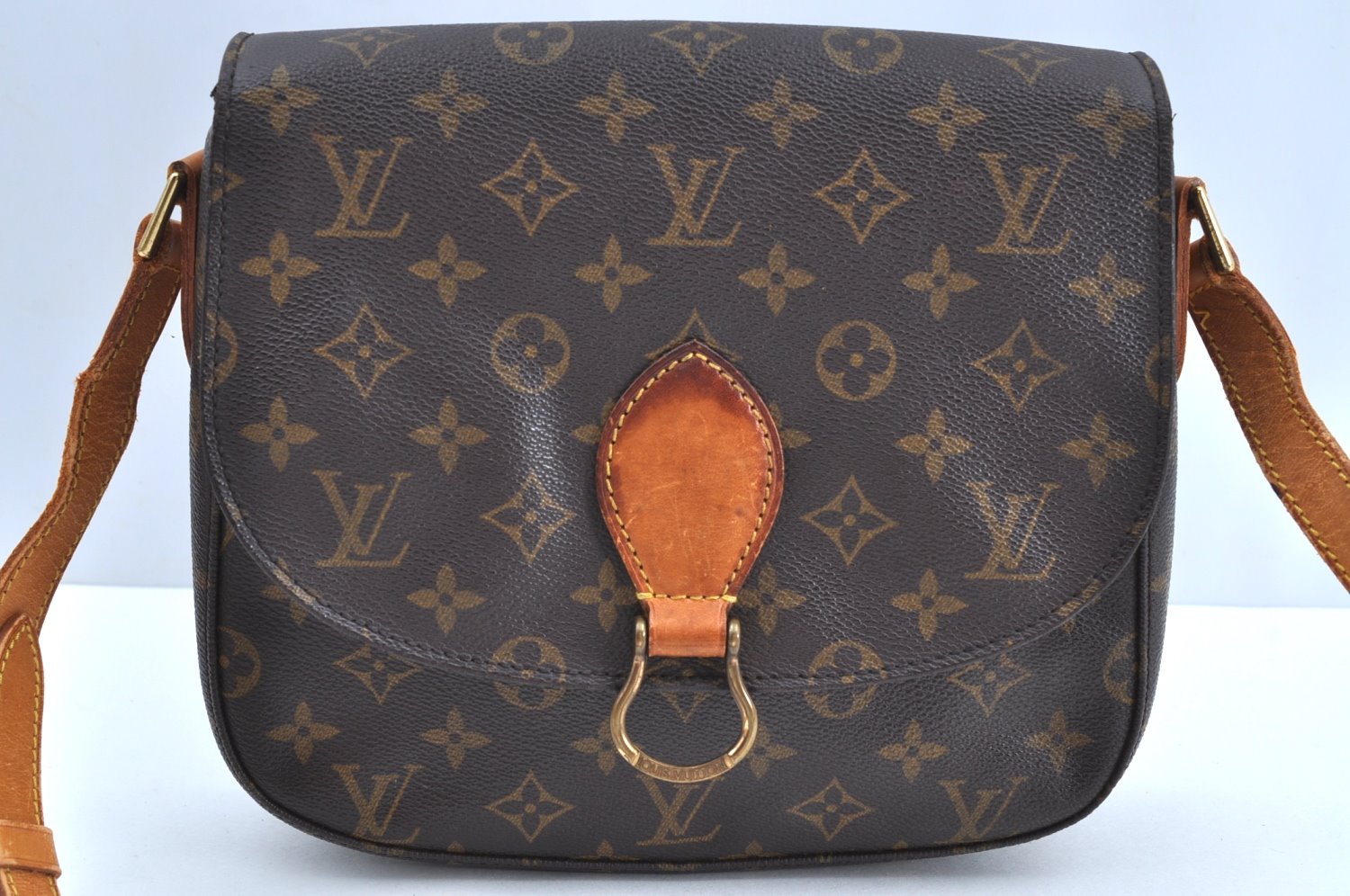 Authentic Louis Vuitton Monogram Saint Cloud GM M51242 Shoulder Cross Bag K6089