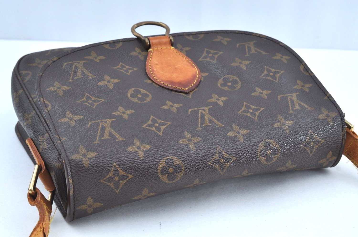 Authentic Louis Vuitton Monogram Saint Cloud GM M51242 Shoulder Cross Bag K6089