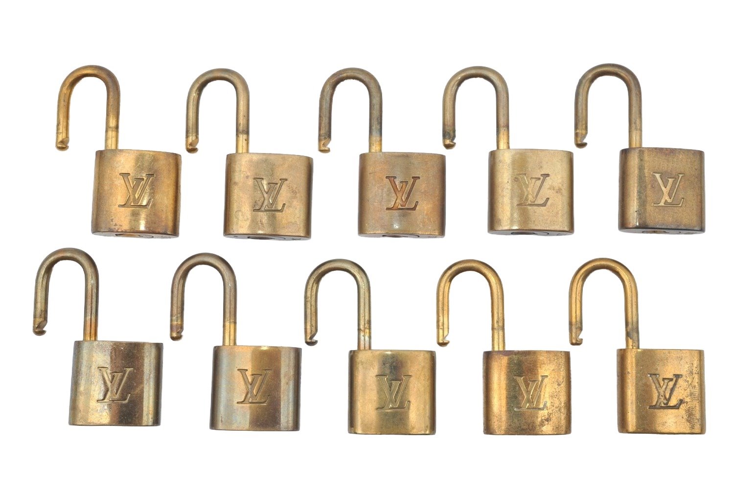 Authentic Louis Vuitton Padlock Gold 10Set LV K6099