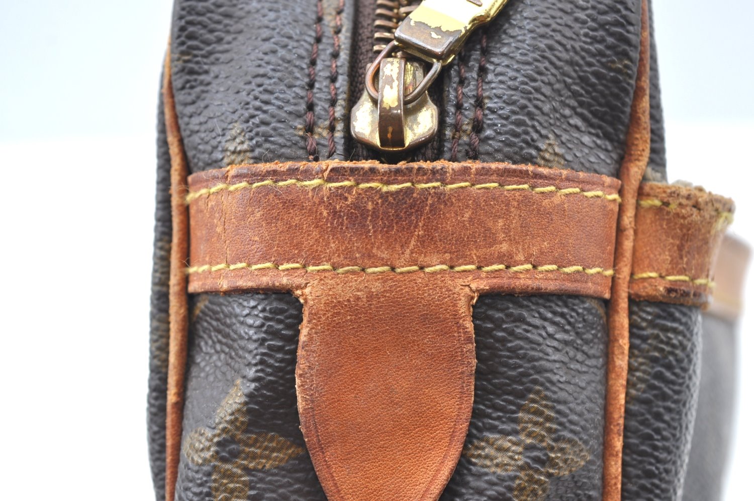 Authentic Louis Vuitton Monogram Compiegne 28 Clutch Hand Bag M51845 Junk K6110