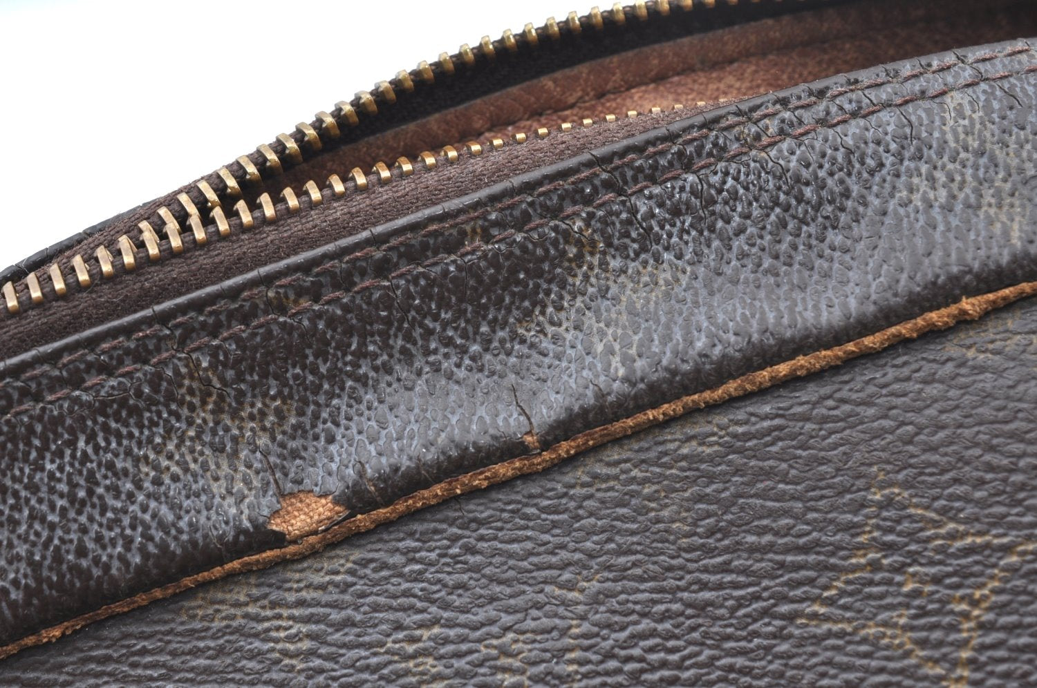 Authentic Louis Vuitton Monogram Compiegne 28 Clutch Hand Bag M51845 Junk K6110