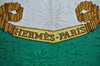 Authentic HERMES Carre 90 Scarf "LES FETES DU ROI SOLEIL" Silk Green K6112