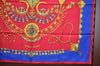 Authentic HERMES Carre 90 Scarf "PARURES DES SABLES" Silk Red K6115