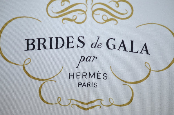 Authentic HERMES Carre 90 Scarf "BRIDES de GALA par" Silk Pink K6119