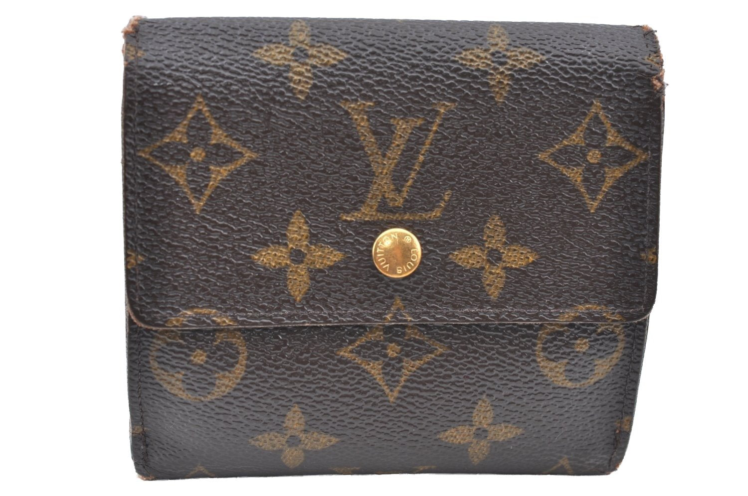 Authentic Louis Vuitton Monogram M61652 Porte Monnaie Billet Carte Credit K6129