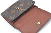 Authentic Louis Vuitton Monogram M61652 Porte Monnaie Billet Carte Credit K6129