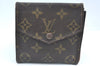 Authentic Louis Vuitton Monogram Porte Monnaie Billets Wallet M61660 Junk K6130