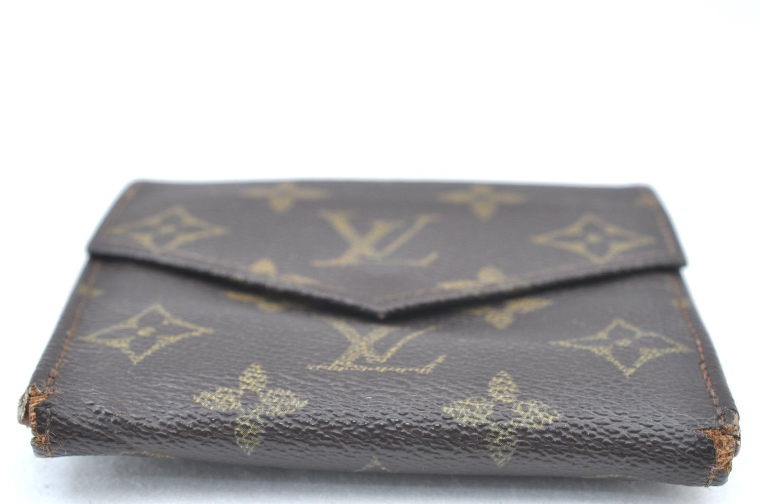 Authentic Louis Vuitton Monogram Porte Monnaie Billets Wallet M61660 Junk K6130