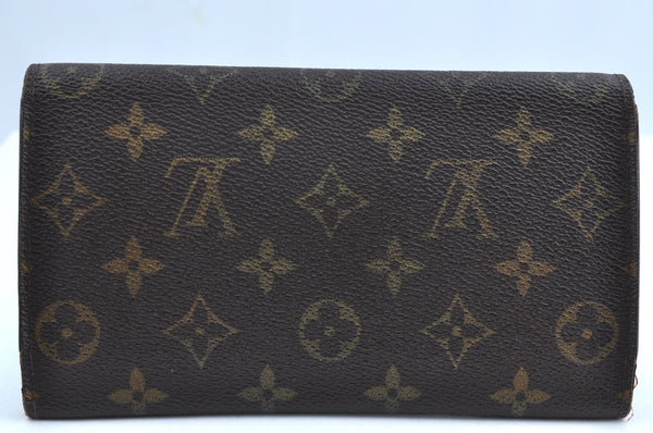 Authentic Louis Vuitton Monogram Portefeuille International M61217 Wallet K6133