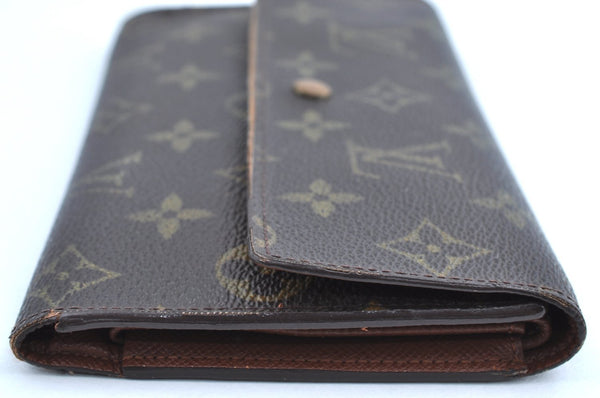 Authentic Louis Vuitton Monogram Portefeuille International M61217 Wallet K6133