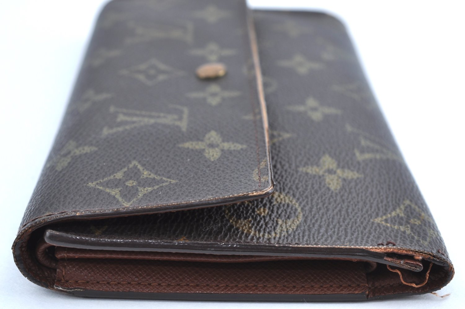 Authentic Louis Vuitton Monogram Portefeuille International M61217 Wallet K6133