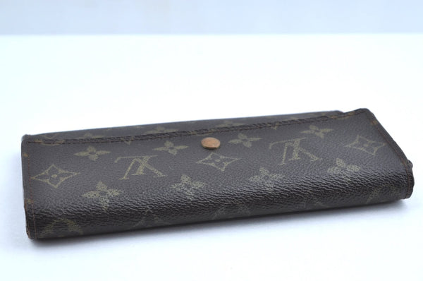 Authentic Louis Vuitton Monogram Portefeuille International M61217 Wallet K6133