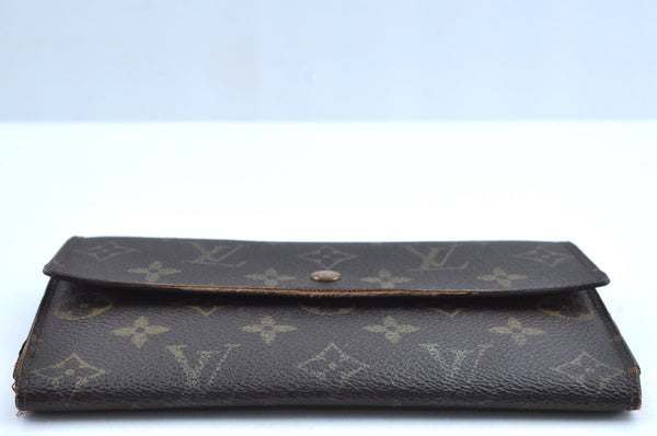 Authentic Louis Vuitton Monogram Portefeuille International M61217 Wallet K6133