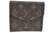 Authentic Louis Vuitton Monogram Porte Monnaie Billets Wallet M61660 LV K6135