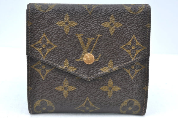 Authentic Louis Vuitton Monogram Porte Monnaie Billets Wallet M61660 LV K6135